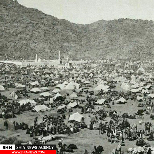 تصویری از اسکان زائران در مکه در سال ۱۸۸۹ تصویری از اسکان زائران در مکه در سال ۱۸۸۹