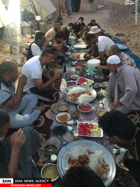 تصاویر افطاری حشدالشعبی با طعم نبرد با داعش