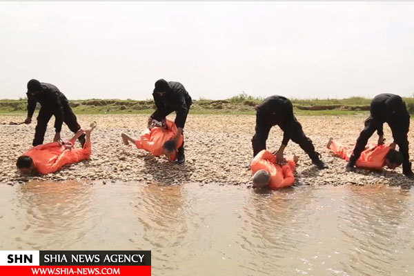 داعش ۱۵ اسیر را با شیوه‌های وحشیانه اعدام کرد + تصاویر(۱۸+)