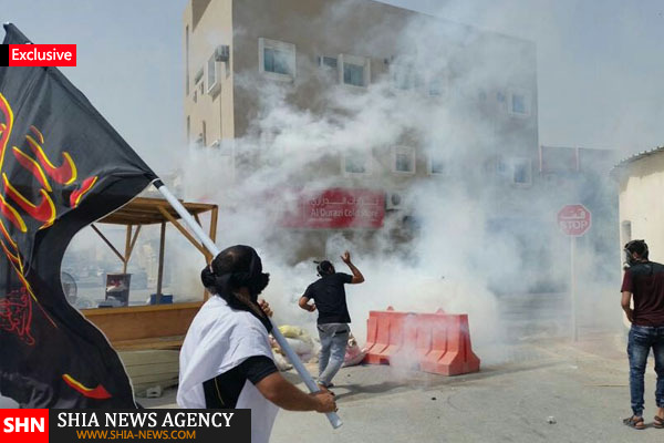 گزارش تصویری/ حمله نیروهای امنیتی رژیم بحرین به محل سکونت آیت الله شیخ عیسی قاسم