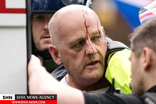 درگیری در تظاهرات ضد اسلامی در منچستر انگلیس+ تصاویر