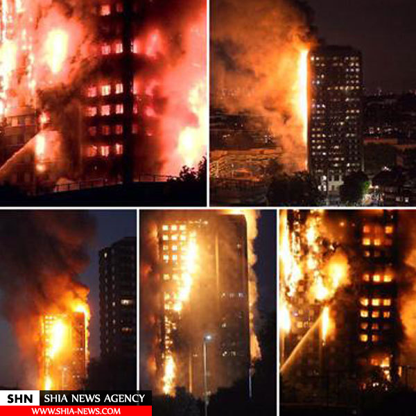 آتش‌سوزی در برج ۲۷ طبقه مسلمانان