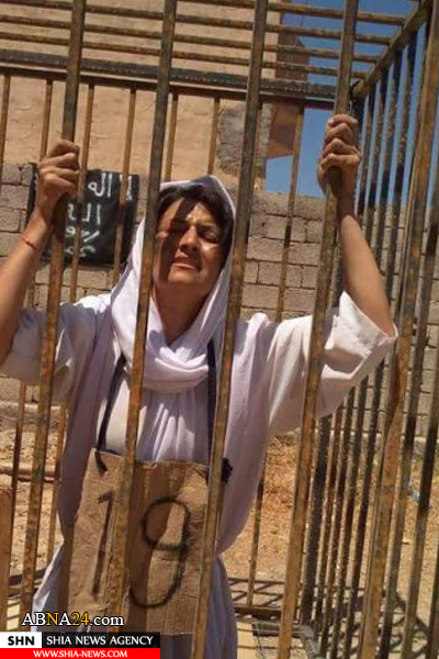 فریادهای زن جوان ایزدی در قفس آتشین داعش + تصاویر