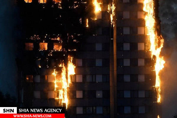 آتش‌سوزی مهیب در برجی مسلمان‌نشین در لندن+ تصاویر