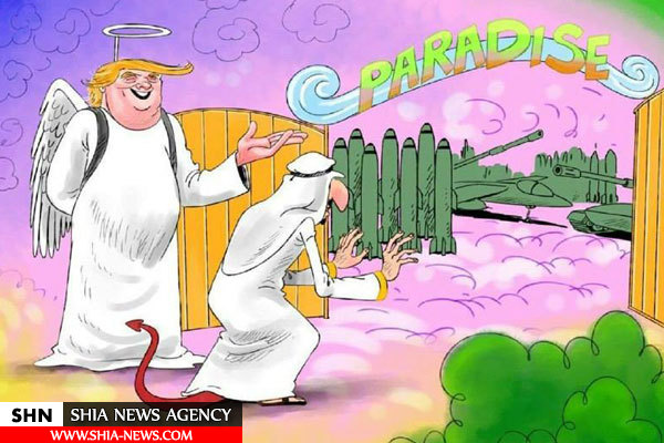 کاریکاتورهای رسانه‌های قطری علیه پادشاه عربستان