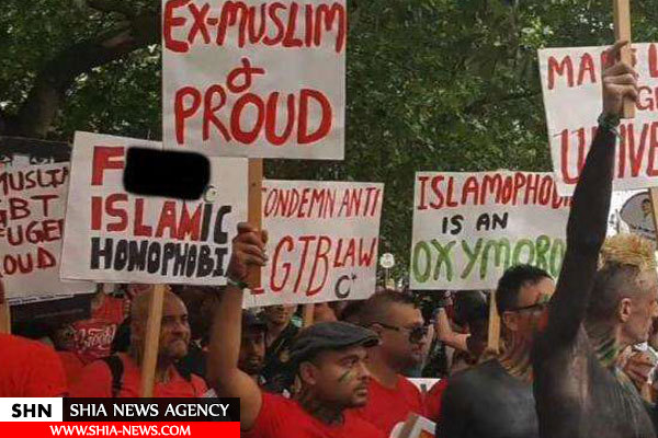 اهانت به خدا و اسلام در جشن همجنس گرایان در لندن