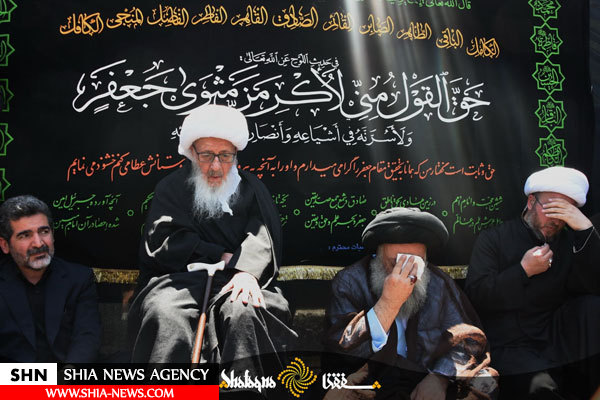 پیاده روی آیت الله وحید خراسانی در سالروز شهادت امام جعفر صادق (ع)