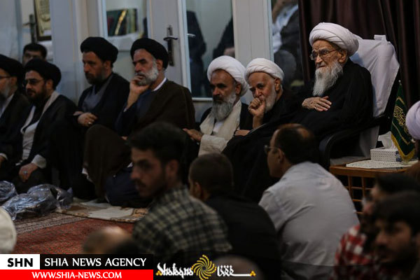 مراسم عزاداری شهادت امام جعفرصادق (ع) در دفتر آیت الله صافی گلپایگانی