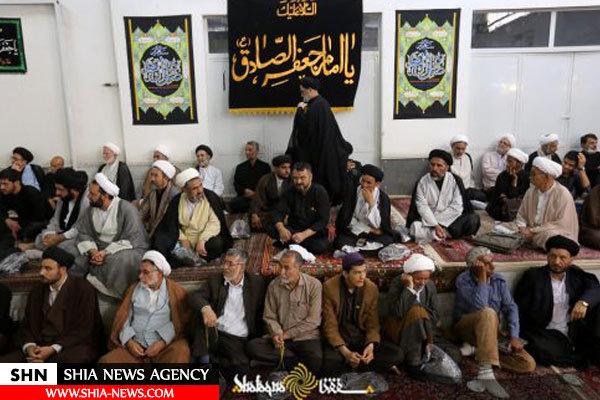 مراسم عزاداری شهادت امام جعفرصادق (ع) در دفتر آیت الله صافی گلپایگانی