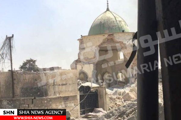 تصاویر آنچه از مسجد جامع موصل باقی مانده است