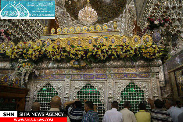 حرم مطهر امامین جوادین(ع) گلباران شد + تصاویر