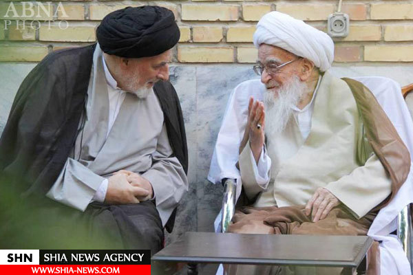 دیدار سید جعفر مرتضی با آیتالله صافی گلپایگانی دیدار سید جعفر مرتضی با آیتالله صافی گلپایگانی