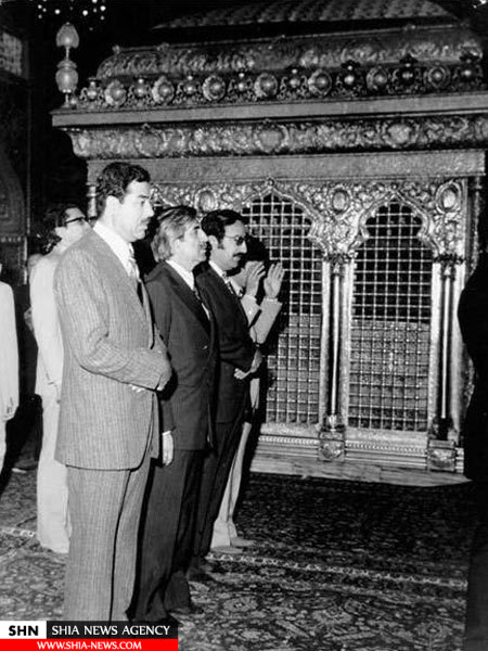 صدام در حرم امام رضا(ع)+ تصویر صدام در حرم امام رضا(ع)+ تصویر