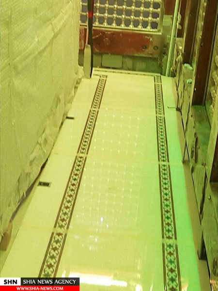 ترمیم درون ضریح مطهر امیر المومنین(ع) در نجف اشرف+تصاویر