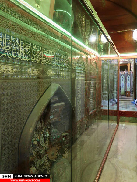 ترمیم درون ضریح مطهر امیر المومنین(ع) در نجف اشرف+تصاویر