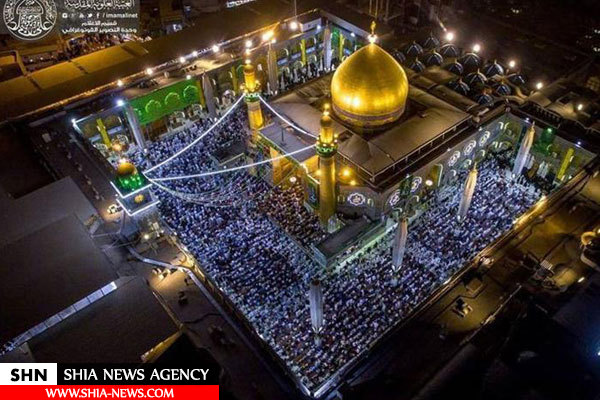 عکس های هوایی از حرم امیر المومنین(ع) در شب عیدغدیر
