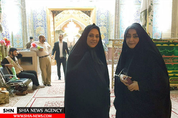 دو بانوی بازیگر محبوب در حرم امیرالمؤمنین دو بانوی بازیگر محبوب در حرم امیرالمؤمنین