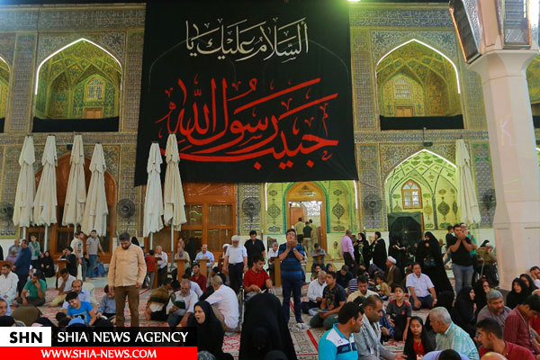 سیاه پوش کردن حرم امام علی(ع)