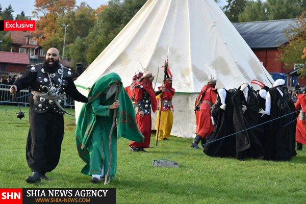 گزارس تصویری / برگزاری شبیه خوانی و عزاداری توسط شیعیان سوئد