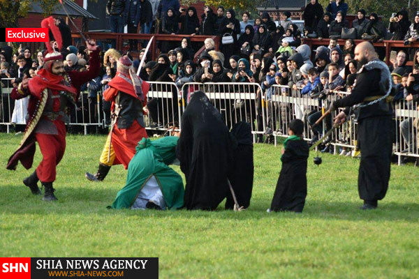 گزارس تصویری / برگزاری شبیه خوانی و عزاداری توسط شیعیان سوئد