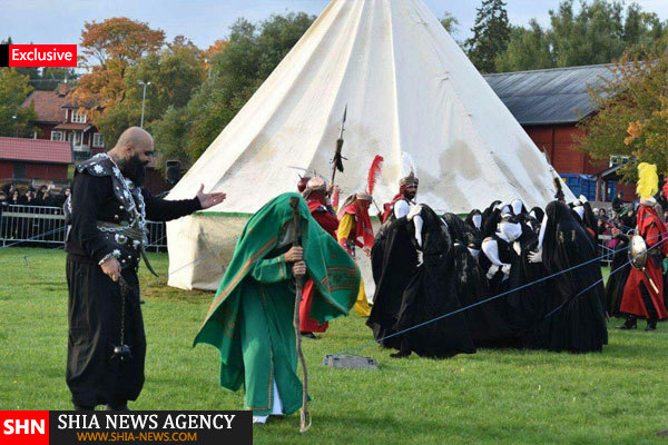 گزارس تصویری / برگزاری شبیه خوانی و عزاداری توسط شیعیان سوئد