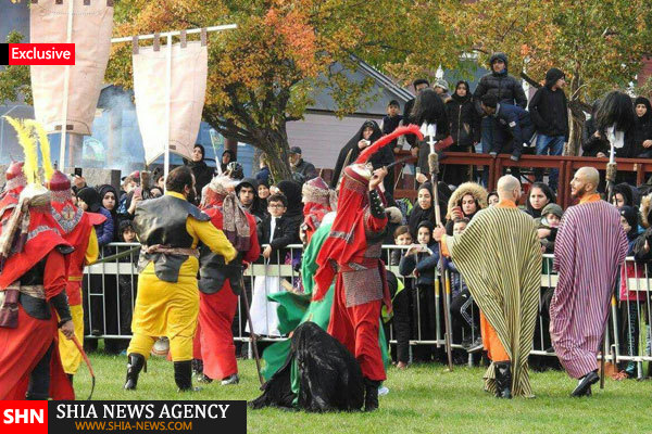 گزارس تصویری / برگزاری شبیه خوانی و عزاداری توسط شیعیان سوئد
