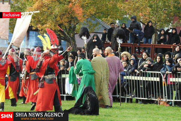 گزارس تصویری / برگزاری شبیه خوانی و عزاداری توسط شیعیان سوئد