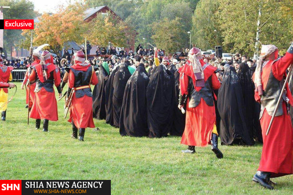 گزارس تصویری / برگزاری شبیه خوانی و عزاداری توسط شیعیان سوئد