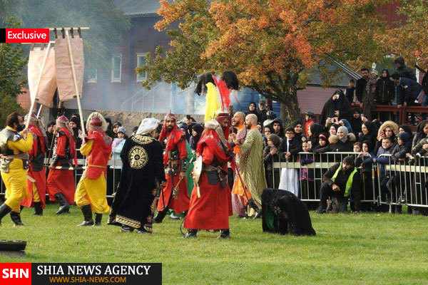 گزارس تصویری / برگزاری شبیه خوانی و عزاداری توسط شیعیان سوئد