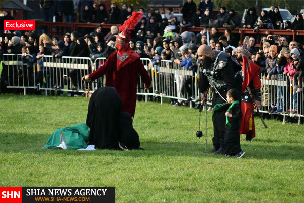 گزارس تصویری / برگزاری شبیه خوانی و عزاداری توسط شیعیان سوئد