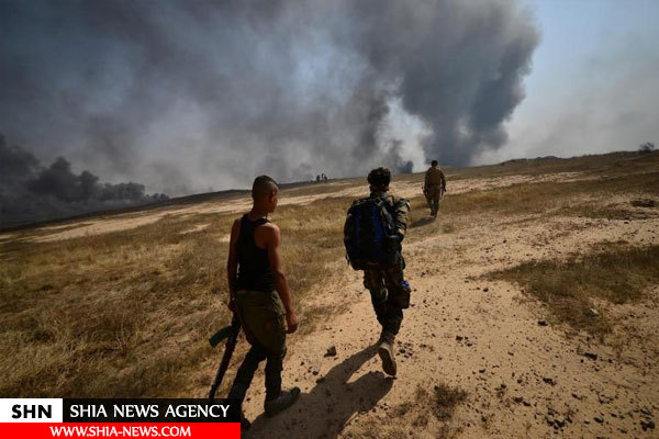 تصویری از انفجار بمب داعش در نزدیکی نیروهای مردمی عراق