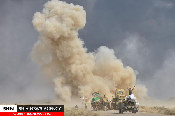 تصویری از انفجار بمب داعش در نزدیکی نیروهای مردمی عراق