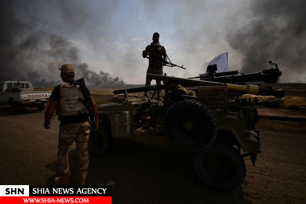 تصویری از انفجار بمب داعش در نزدیکی نیروهای مردمی عراق