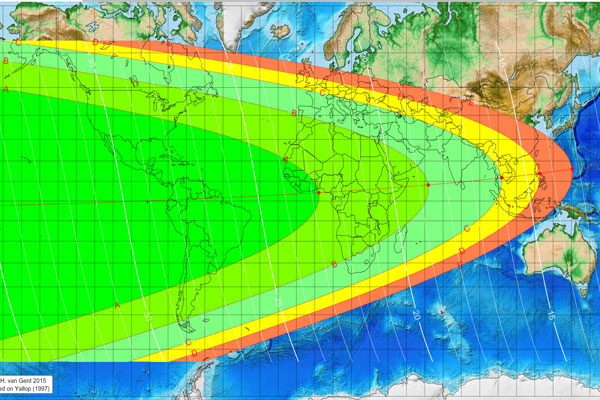 وضعیت رؤیت‌پذیری هلال صفر۱۴۳۹