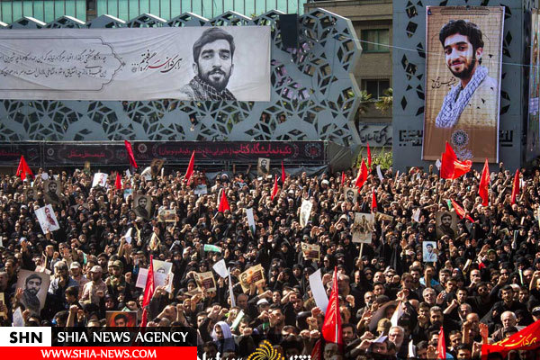 تشییع پیکر شهید محسن حججی در میدان امام حسین (ع) تهران