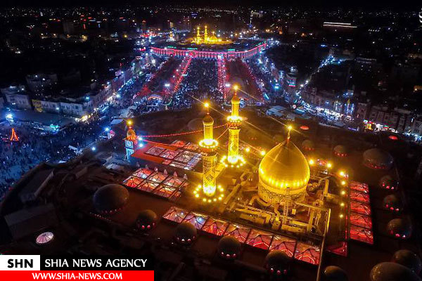 تصاویر هوایی زیبا از بین الحرمین در شبهای محرم تصاویر هوایی زیبا از بین الحرمین در شبهای محرم