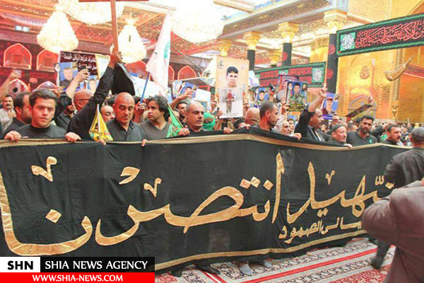 طولانی ترین پرچم عزای حسینی از دیالی به کربلا رسید+ تصاویر
