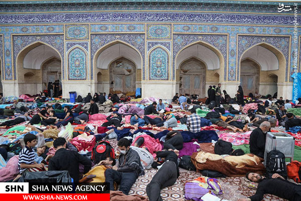 تصاویر اسکان زائران در صحن حضرت زهرا(ص) تصاویر اسکان زائران در صحن حضرت زهرا(ص)