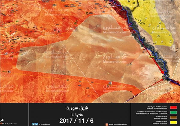 آغاز عملیات آزادسازی بوکمال از محور المیادین+نقشه