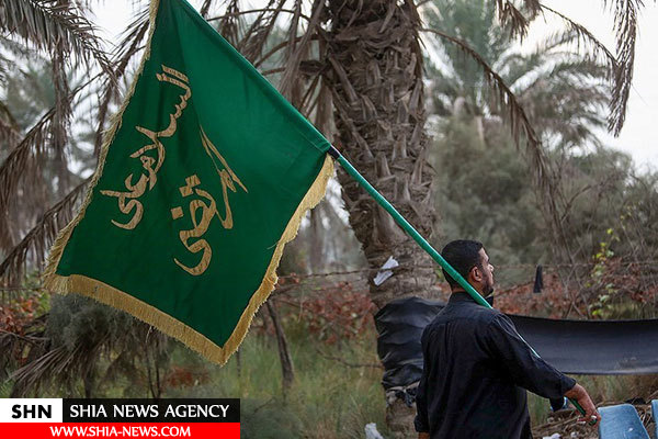 پیاده روی زائران اربعین حسینی از مسیر سماوه به کربلا