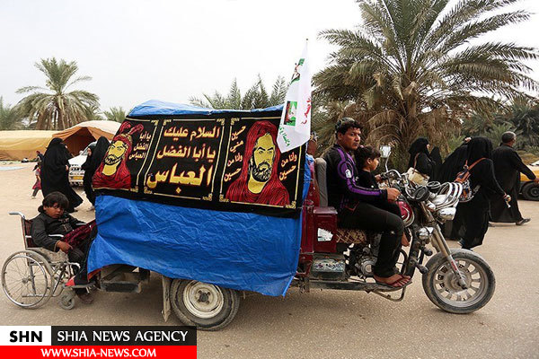 پیاده روی زائران اربعین حسینی از مسیر سماوه به کربلا