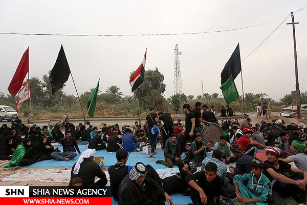 پیاده روی زائران اربعین حسینی از مسیر سماوه به کربلا