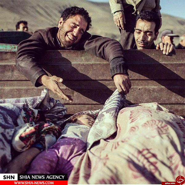 دردناک‌ترین عکس از زلزله کرمانشاه