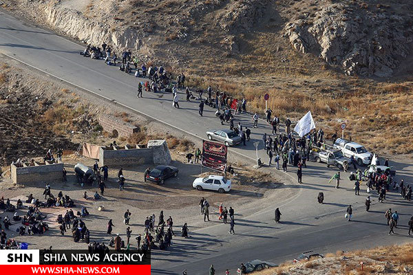 تصاویر هوایی پیاده روی زائران حرم رضوی - مشهد