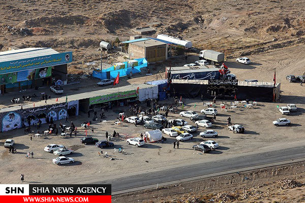 تصاویر هوایی پیاده روی زائران حرم رضوی - مشهد