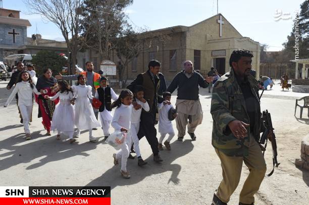 تصاویری از حمله تروریستی به یک کلیسا در پاکستان