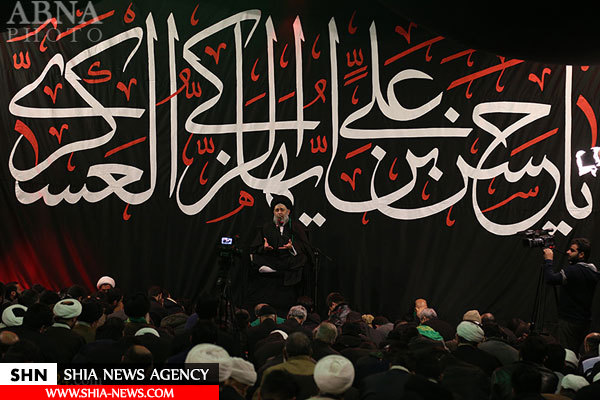 دسته عزاداری شهادت امام حسن عسکری(ع) باحضور آیتالله وحید خراسانی دسته عزاداری شهادت امام حسن عسکری(ع) باحضور آیتالله وحید خراسانی