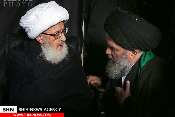 دسته عزاداری شهادت امام حسن عسکری(ع) باحضور آیتالله وحید خراسانی دسته عزاداری شهادت امام حسن عسکری(ع) باحضور آیتالله وحید خراسانی