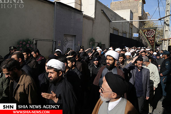 دسته عزاداری شهادت امام حسن عسکری(ع) باحضور آیتالله وحید خراسانی دسته عزاداری شهادت امام حسن عسکری(ع) باحضور آیتالله وحید خراسانی