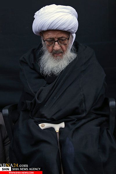 دسته عزاداری شهادت امام حسن عسکری(ع) باحضور آیتالله وحید خراسانی دسته عزاداری شهادت امام حسن عسکری(ع) باحضور آیتالله وحید خراسانی
